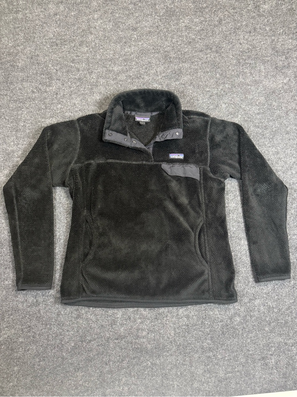 Patagonia Re-Tool Snap-T Pullover Fleece Jacket Women's Size Large Black